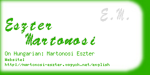 eszter martonosi business card